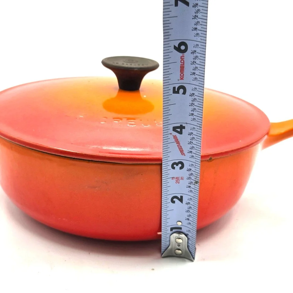 Le Creuset Signature Iron Handle Saucepan Flame Orange Cast Iron 2.25 Qt